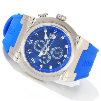 J179903 - Croton Men's Aquamatic Quartz Day, Date & Month Rubber Strap Watch