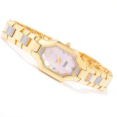 J179914 - Croton Ladies Diamond Accented Mother-of Pearl Dial Bracelet Watch 