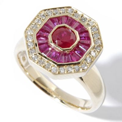 14K Ruby & Diamond Ring