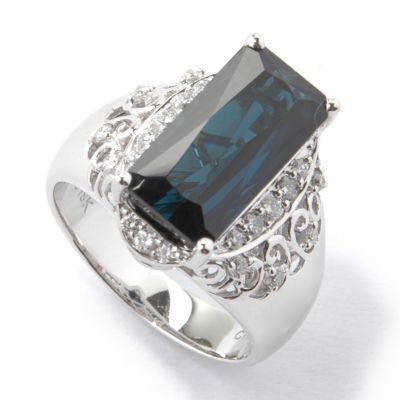 18K WG Indicolite & Diamond Ring  (J181934)