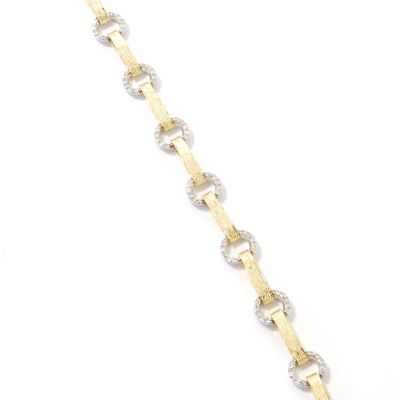 18K WG/YG 7" Diamond Bracelet