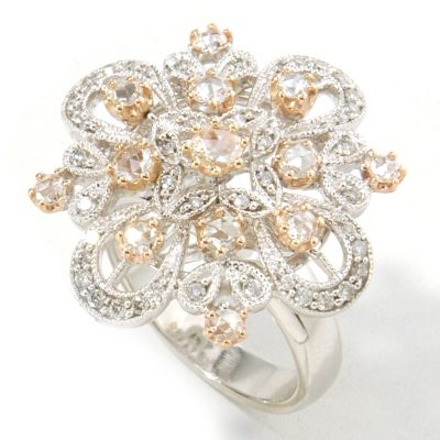 14K White / Rose Gold Diamond Ring