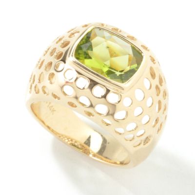 14K Gold Peridot Ring