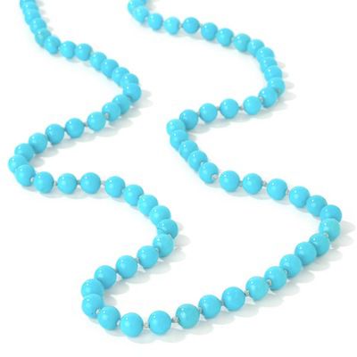 14K 24" Turquoise Beaded Necklace