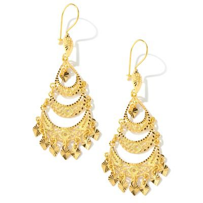 21K Filigree Dangle Earrings