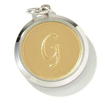 J196371 - 24K Gold / Sterling Silver Initial Dragon Pendant