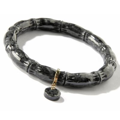 14K 7.75" Green Jade Bangle