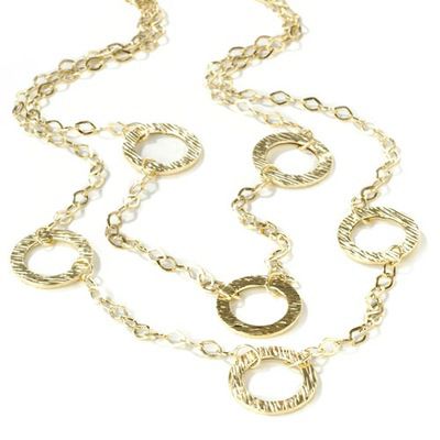 14K WG or YG 18-36" Dazzling Italian Circles Necklace