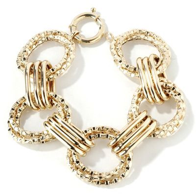 14K WG or YG 8.75" Double Specchio Link Bracelet