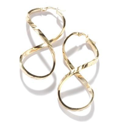 14K WG, RG, or YG Figure Eight Earrings