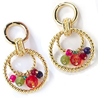 Deals List: 18K Gold Plated Twisted Link Drop Earrings