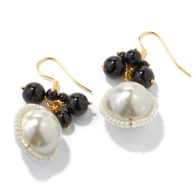 22K Gold Plated Glass Bead Earrings