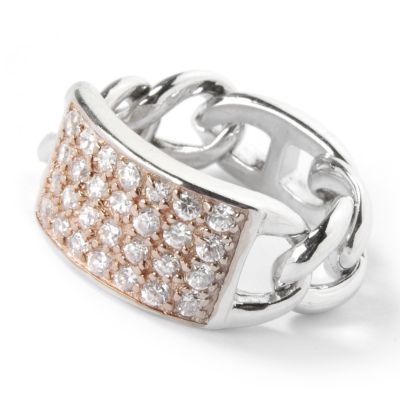 Sterling Silver / 18K Vermeil or Platinum Cubic Zirconia Ring