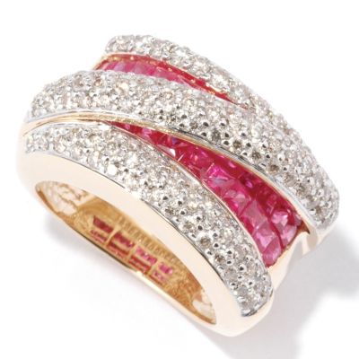 14K Gold Ruby & 1.15ct Diamond Ring