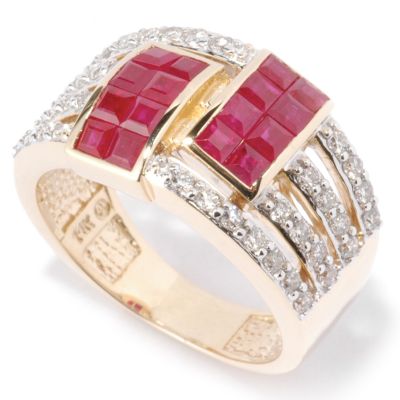 14K Gold Ruby & Diamond Ring