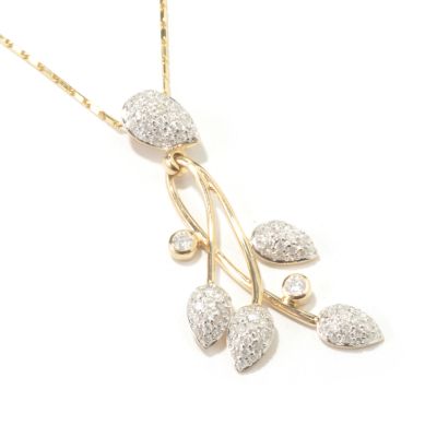14K Gold 1.00ct Diamond Pendant w/ Chain
