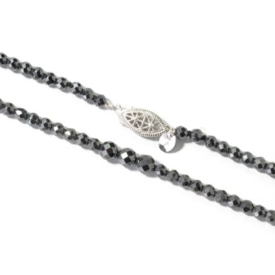 J203703 - Sterling Silver 56" Hematite Necklace