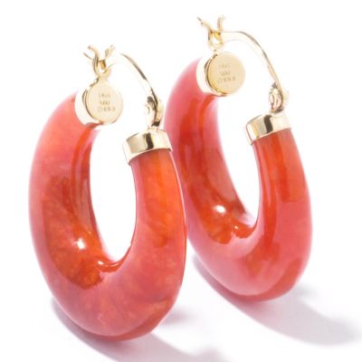 J203764 - 14K Gold Gem Choice Hoop Earrings