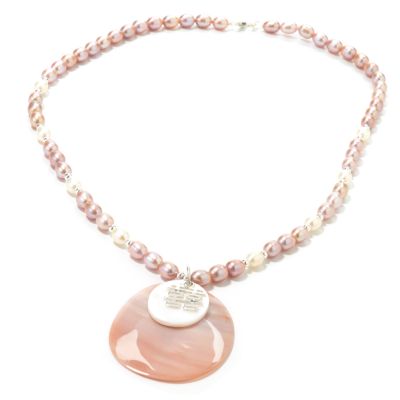 Sterling Silver 20" Freshwater Cultured Pearl & Mother-of-Pearl Necklace