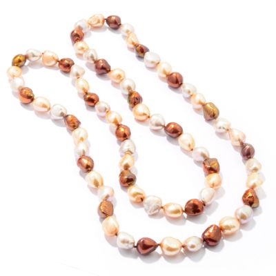 36" Multi-Colored Freshwater Cultured Pearl Endless Necklace