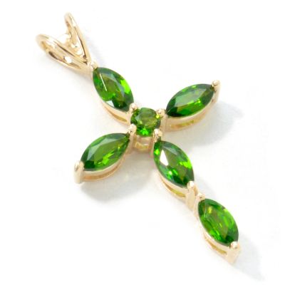 J204053 - 14K Gold Tanzanite or Chrome Diopside Pendant