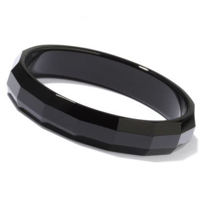 J204170 - 8" 15mm Black Onyx Bangle Bracelet