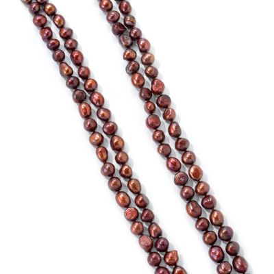 J204209 - 48" Black, Chocolate or Champagne Freshwater Cultured Pearl Necklace