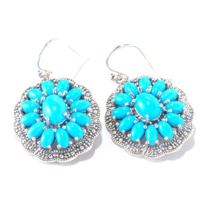 Sterling Silver Sleeping Beauty Turquoise Earrings