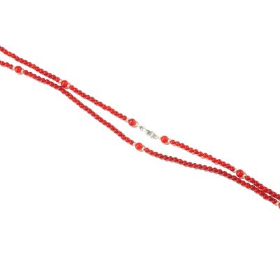 J204837 - Sterling Silver 80" Semi-Precious Choice Bead Necklace