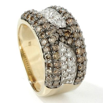 14K Chocolate & White 1.71ct Diamond Ring