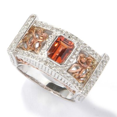 14K WG/YG Andesine & Diamond Ring