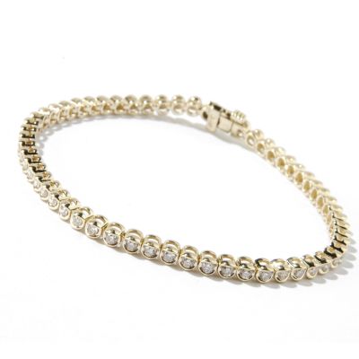 14K WG of YG 7.25" 2.00ct Diamond Line Bracelet