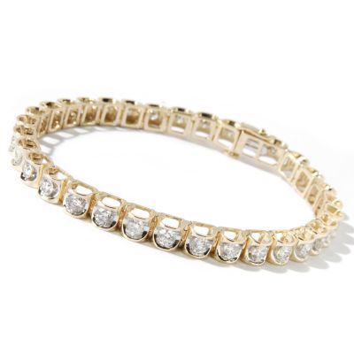 14K WG or YG 7.125" 5.00ct Diamond Link Bracelet