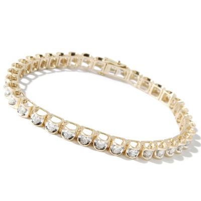 14K WG or YG 7.5" 3.00ct Diamond Link Bracelet