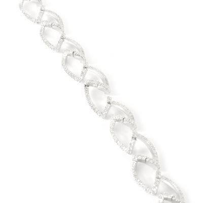 14K WG 7.12" 3.25ct Diamond Bracelet