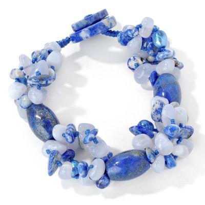 8" Beaded Multi-Gem Bracelet