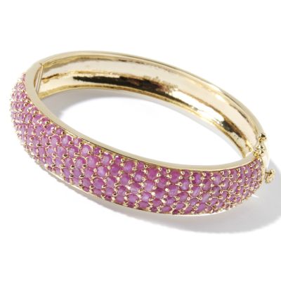 J302386 - Sterling Silver/Plating Choice 7" or 8" Sapphire, Emerald or Ruby Bracelet