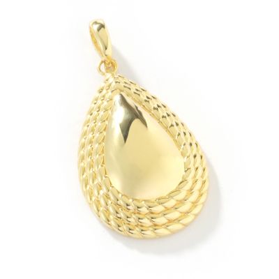 14K Gold Artform Pear Shaped Pendant