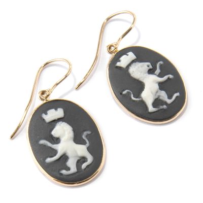 14K Gold Historical Italian Charm Earrings