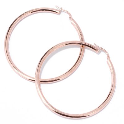 14K White, Rose, or Yellow Gold Grande Hoop Earrings