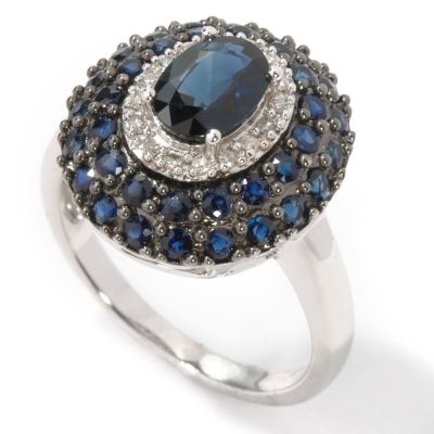 14K WG Sapphire & Diamond Ring