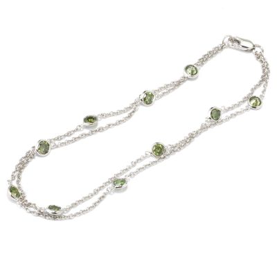 14K WG 8" 1.50ct Colored Diamond Station Bracelet