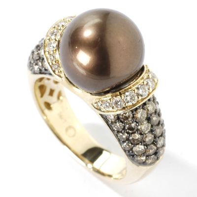 YELLOW GOLD / CHOCOLATE PEARL