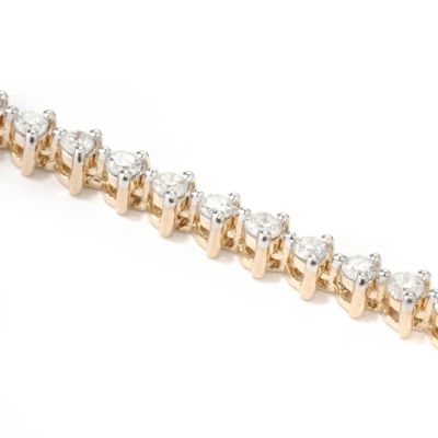 14K White or Yellow Gold 7.5" 2.27ct Diamond Bracelet
