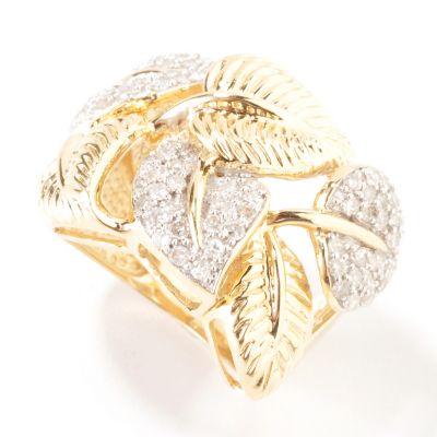 J305823 -  14K Gold 1.00ct Diamond Leaf Ring