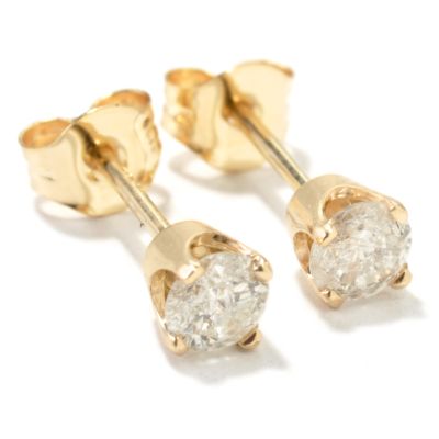 14K White or Yellow Gold 0.34ct Diamond Stud Earrings