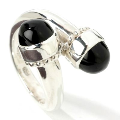 Sterling Silver Black Obsidian Ring