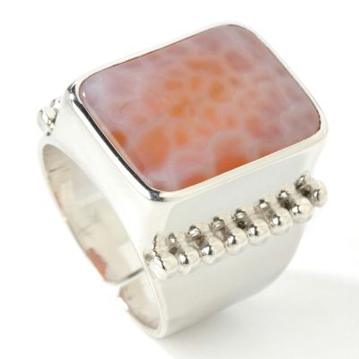 Sterling Silver Fire Agate Ring