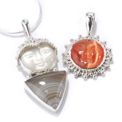 Sterling Silver Goddess Pendant Set w/ 18