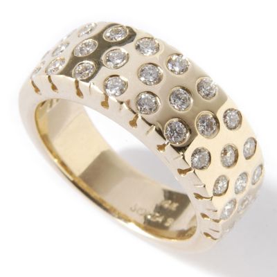 14K WG or YG Diamond Band Ring